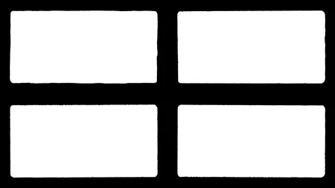 Split Screen Retro Film Frame Matte 2 Stock Footage 332292918