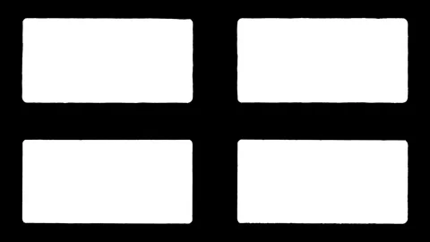 Split Screen Retro Film Frame Matte 3 Stock Footage 332293822