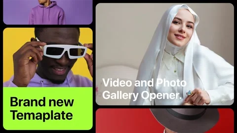 Split Screen Slideshow Motion Stock After Effects