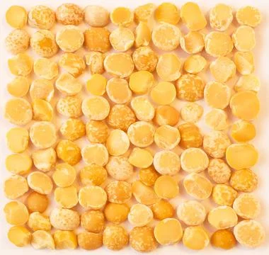 Split seeds of dried yellow pea 스톡 사진