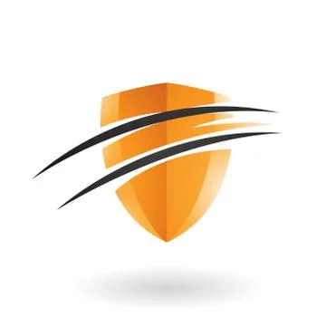 Split Shield Icon 스톡 일러스트