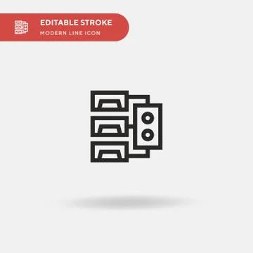 Split Simple vector icon. Illustration symbol design template for web mobile  Stock Illustration