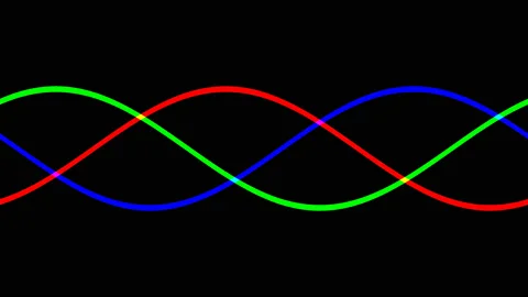 Split Single White Light Waveform to Red Green and Blue Seperate Waves Видео 143908644