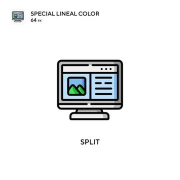 Split Special lineal color icon. Illustration symbol design template for web  Stock Illustration