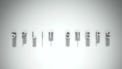 Split steps 3D title animation with shadows on a white background Stock Footage 297117873