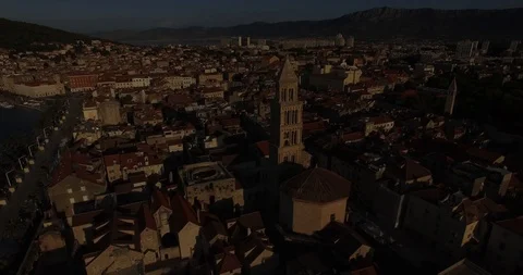 Split Sunrise Fly by Church Stock Footage 118321526