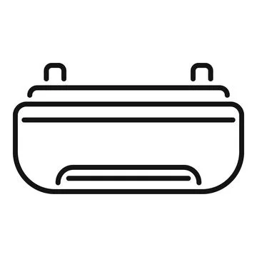 Split system air conditioner cooling providing cool air Stock Illustration