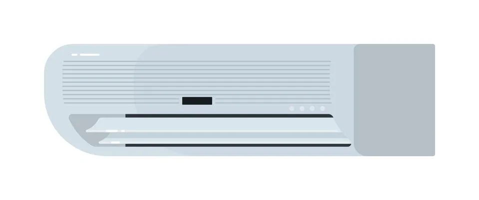 Split system air conditioner indoor unit isolated Stock Illustration