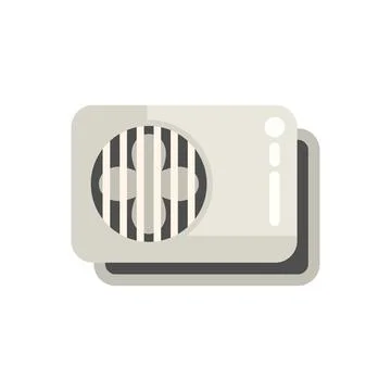 Split system air conditioner unit cooling system icon Stock Illustration