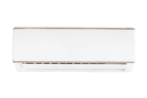 Split system air conditioning unit isolated with clipping path Stock-Fotos