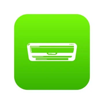 Split system icon green Stock Illustration