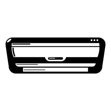 Split system icon, simple style. Stock Illustration