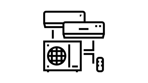 Split system line icon animation Stock Footage 165282119
