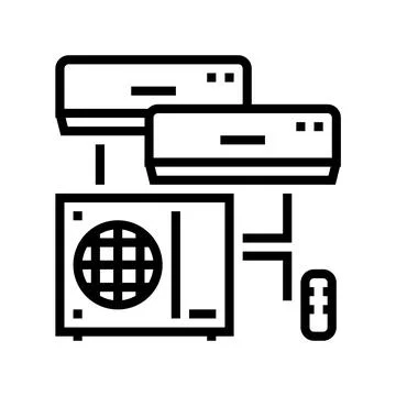 Split system line icon vector illustration Stock Illustration