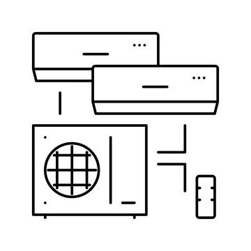 Split system line icon vector illustration Stock Illustration