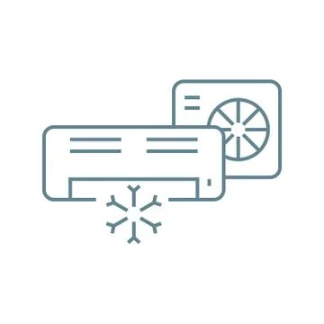 Split system linear icon concept. Split system line vector sign, symbol Illustrazione stock