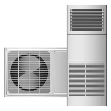 Split system mockup, realistic style Stock Illustration