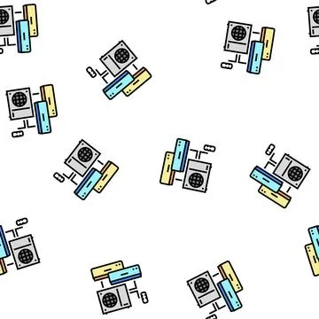 Split system vector seamless pattern Stockillustratie