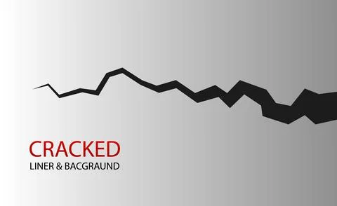 Split terrain vector after earthquake. Surface cracked ground. Sketch crack イラスト素材