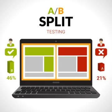 Split Testing Concept Stock Illustration