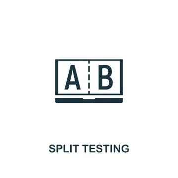 Split Testing icon. Creative element design from content icons collection. Pixel Stock Illustration