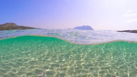 Split underwater view in Costa Smeralda. Sardinia, Italy Video stock 302376265