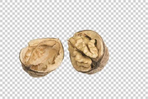 A split walnut Foto stock