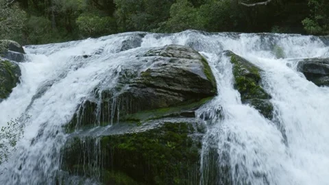 Split in Waterfall Stock Footage 251505442