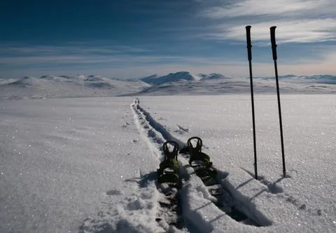 Splitboard in the mountains Foto stock
