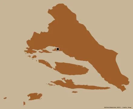 Splitsko-Dalmatinska, county of Croatia, on solid. Pattern Stock Illustration