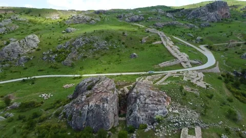 A Splitted Rock Hill in Hattusa Stock Footage 247962042