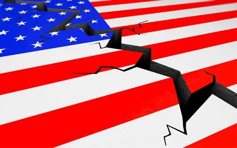 Splitted USA Stock Illustration