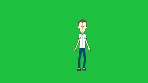 Splitting the Cartoon Man Video stock 42158667