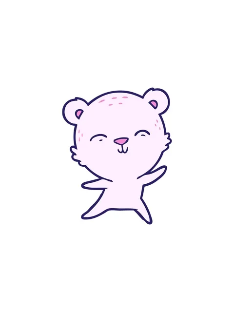 Splitting effect animation of a bear cartoon character Stock Footage 324485160