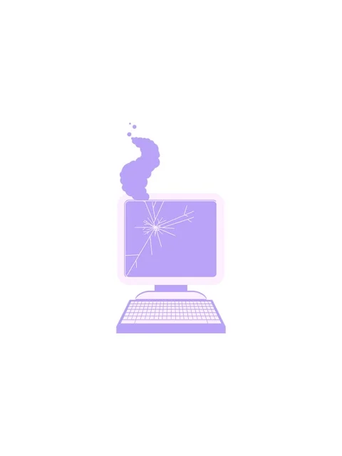Splitting effect animation of broken computer graphic vector illustration d.. Stock Footage 324438780