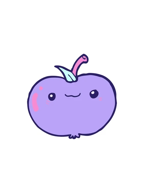 Splitting effect animation of cartoon apple design Stock Footage 324326800