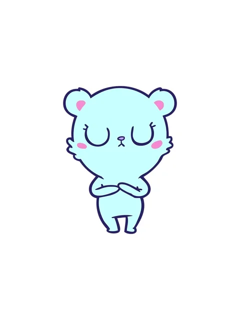 Splitting effect animation of cartoon bear character Stock Footage 324157618