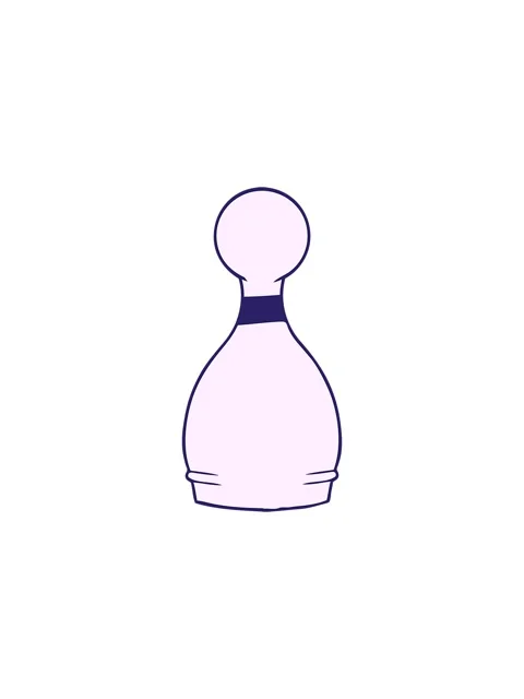 Splitting effect animation of cartoon bowling pin Video stock 324112718