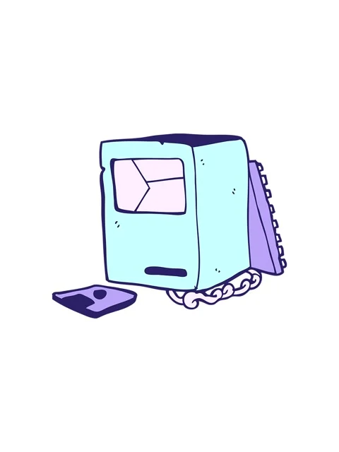 Splitting effect animation of cartoon broken old computer Stock Footage 324437300