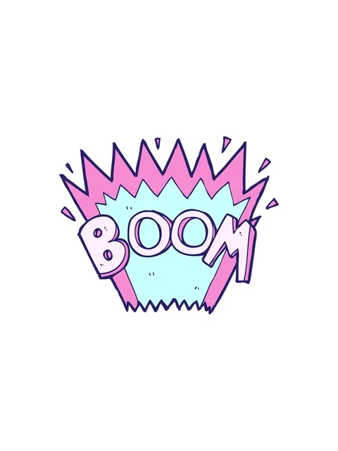 Splitting effect animation of cartoon comic book explosion Stock Footage 324239131