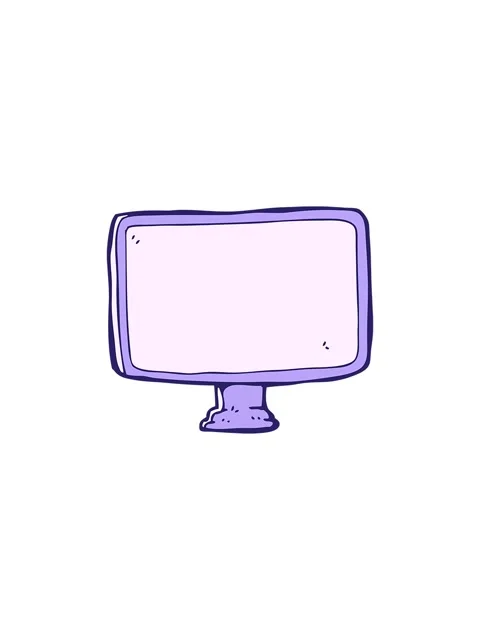 Splitting effect animation of cartoon computer screen Stock Footage 324180952