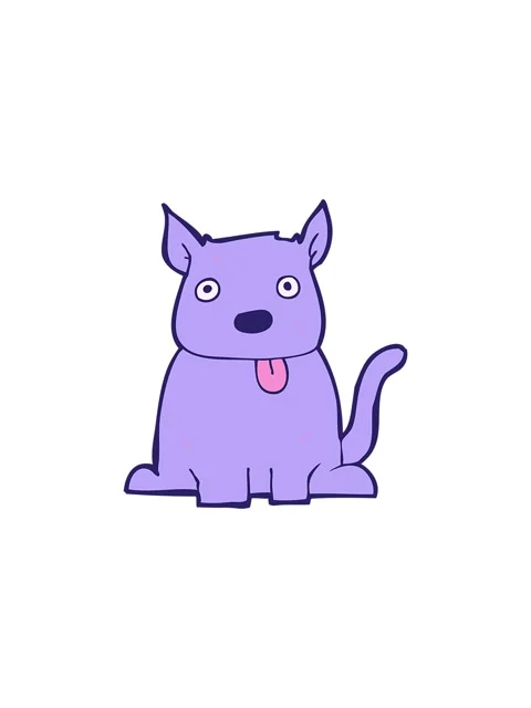 Splitting effect animation of cartoon dog sticking tongue Stock Footage 324072009