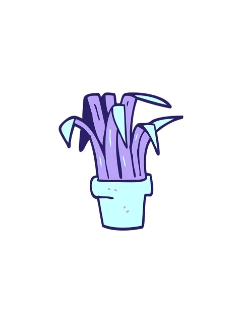 Splitting effect animation of cartoon doodle indoor plant Stock Footage 324148601