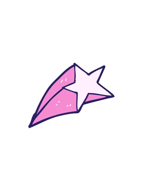 Splitting effect animation of cartoon doodle shooting star Stock Footage 324274787