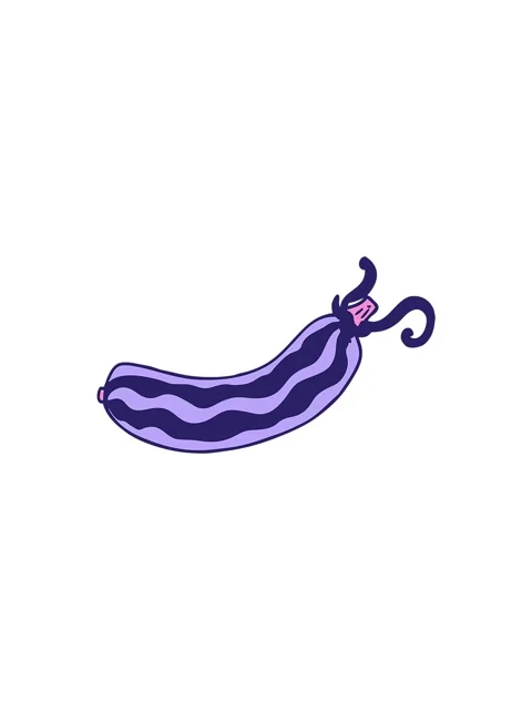 Splitting effect animation of cartoon doodle cucumber Stock Footage 324315563