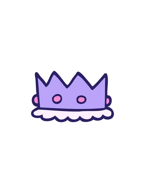 Splitting effect animation of cartoon doodle royal crown Stock Footage 324418598