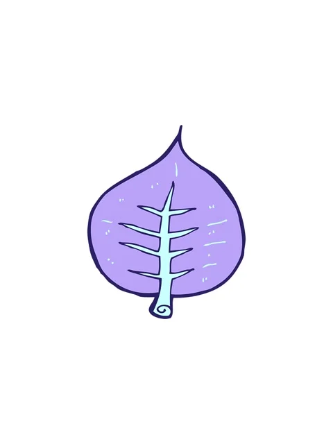 Splitting effect animation of cartoon doodle leaf Stock Footage 324439834