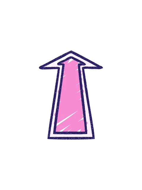 Splitting effect animation of cartoon drawing of pointing arrow Stock Footage 324407149