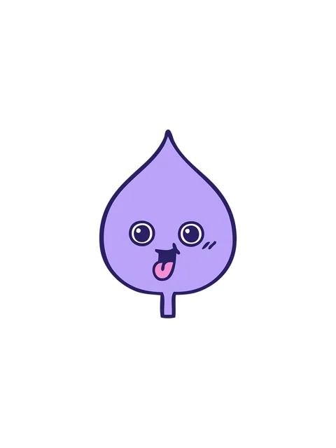 Splitting effect animation of cartoon of a expressional leaf image Stock Footage 323595880