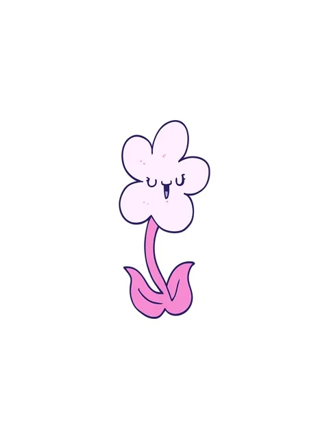 Splitting effect animation of cartoon flower with happy face Stock Footage 324417089
